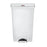 Saalfeld Redistribution Slim Jim Trash Can 18 gal. Rectangular White Plastic Step On - 1883559