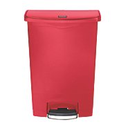 Saalfeld Redistribution Slim Jim Trash Can 24 gal. Rectangular Red Plastic Step On - 1883570