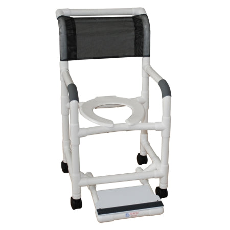 Mjm International Shower Chair  Push Handle Pvc Frame Mesh Back - 118-3-SF