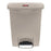 Rubbermaid Slim Jim - Trash Can 8 gal. Rectangular Beige Plastic Step On - 1883456
