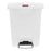 Rubbermaid Slim Jim - Trash Can 8 gal. Rectangular White Plastic Step On - 1883555