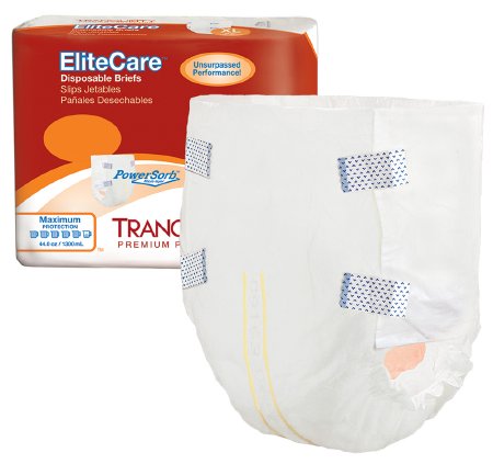 Principle Business Enterprises Tranquility EliteCare Adult Incontinent Brief Tab Closure Medium Disposable Heavy Absorbency - 2412