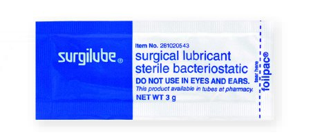 HR Pharmaceuticals Surgilube Lubricating Jelly 3 Gram Individual Packet Sterile - 281020543