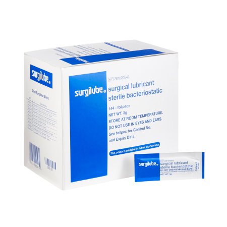 Surgilube - Lubricating Jelly - Carbomer free 3 Gram Individual Packet Sterile - 281020543