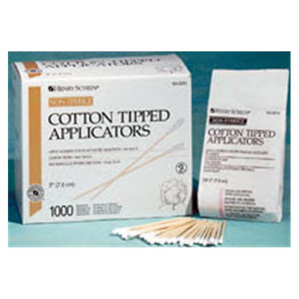Henry Schein Applicator Cotton Tipped Non Sterile 6 In Wood Handle 1000/Bx, 10 Bx/Ca - 1009175