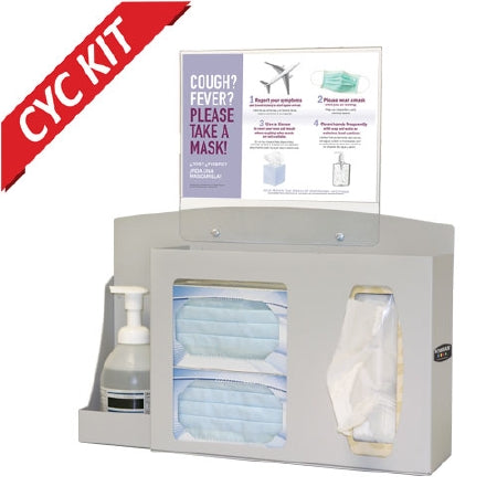 Bowman Manufacturing Bowman Hygiene Dispensing Station BOWMAN Quartz Beige Aluminum / PETG Plastic Manual Surface Mount - BD201-0012