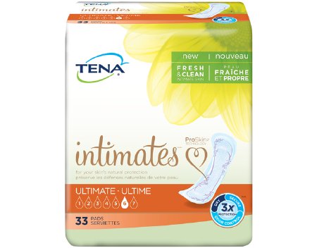 Essity HMS North America Inc TENA Intimates Ultimate Bladder Control Pad 16 Inch Length Heavy Absorbency Dry-Fast Core One Size Fits Most Female Disposable - 54305