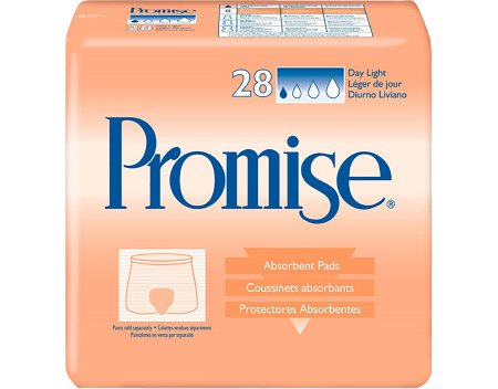 Promise Day Light - Incontinence Liner 15 Inch Length Moderate Absorbency Fluff / Polymer Core One Size Fits Most Adult Unisex Disposable - 62550