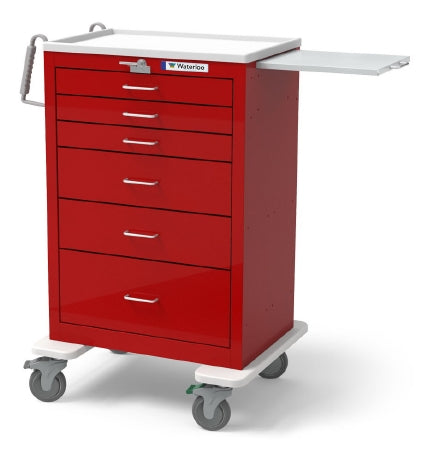 Waterloo Industries Emergency Cart Steel 24.5 X 29 X 45 Inch 6 Drawers Red - UXRLU-333669-RED