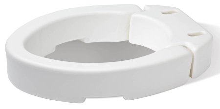 Carex - Elongated Raised Toilet Seat 3-1/2 Inch Height White 300 lbs. Weight Capacity - FGB32100 0000