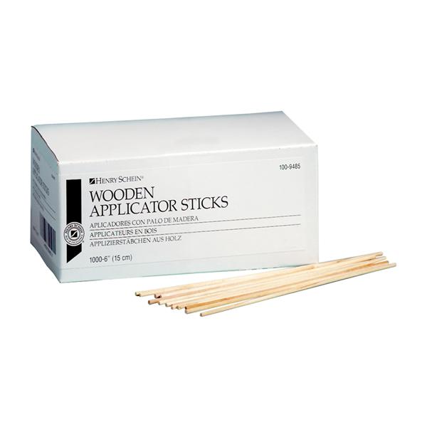 Henry Schein Applicator Wood 6 In 1000/Bx, 20 Bx/Ca - 1009485