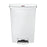 Saalfeld Redistribution Slim Jim Trash Can 24 gal. Rectangular White Plastic Step On - 1883561