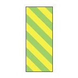 Key Surgical - Pre-Printed Label Multipurpose Label Lime Green / Yellow Tape Stripes Patterned 1/4 Inch - T-320-0513