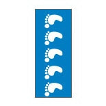 Key Surgical Key Surgical Pre-Printed Label Communication Fill In Foot Prints Blue 8-1/2 X 11 Inch - T-713-02