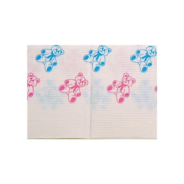 Henry Schein Towel Patient Dri-Gard 13 In X 19 In Teddy Bear 3 Ply Tissue / Poly 500/Ca - WESCETB