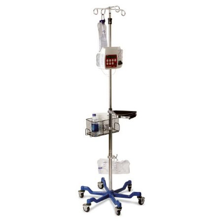 Medline - IV Pole Ram Horn Hooks, Telescoping Pole 4-Hook Heavy-Duty 6 Legs of Cast Iron - MDS80600