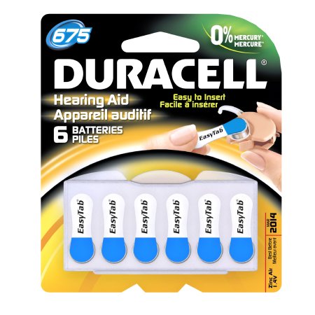 Duracell Duracell Zinc Air Battery 675 Cell 1.4V Disposable 6 Pack - DA675B6ZM10