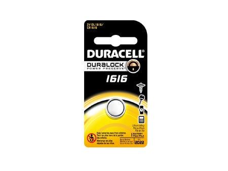 Duracell Duracell Lithium Battery CR1616 Cell 3V Disposable 1 Pack - DL1616BPK