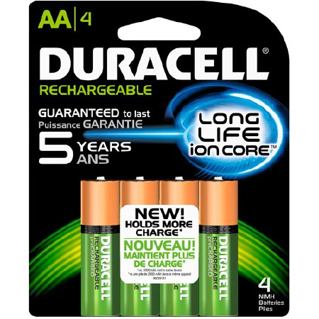 Duracell - NiMH Battery AA Cell 1.2V Rechargeable 4 Pack - DX1500B4N001