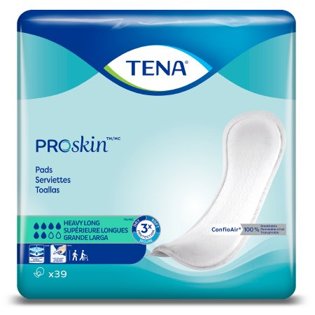 TENA ProSkin Heavy Long - Bladder Control Pad 15 Inch Length Heavy Absorbency Dry-Fast Core One Size Fits Most Adult Unisex Disposable - 47619