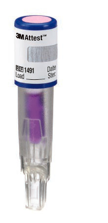 3M Attest Rapid Readout Sterilization Biological Indicator Vial Steam 2-1/2 Inch - 1491