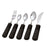 Fabrication Enterprises Good Grips Utensil Kit Silver / Black - 61-0227