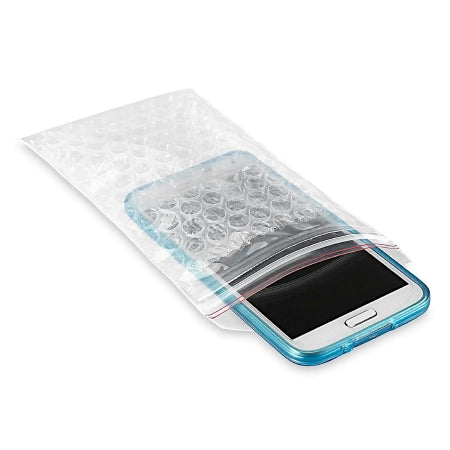 Uline - Reclosable Bubble Bag 4 X 6 Inch Nylon / LDPE Clear Zipper Closure - S-5097