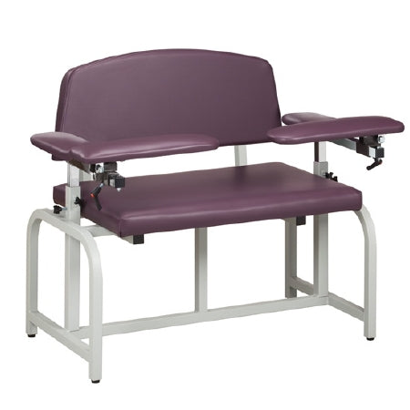 Clinton Industries Lab X Series Blood Drawing Chair Padded Flip Arm Warm Gray - 66099B-3WG