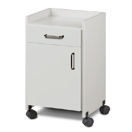 8720 Model - Mobile Bedside Cabinet Natural Frame, Doors and Drawer, Sand Door and Drawer Pulls 15-3/4 X 17-1/4 X 29-1/4 Inch 1 Drawer - 8720-1NT-2NT-5S