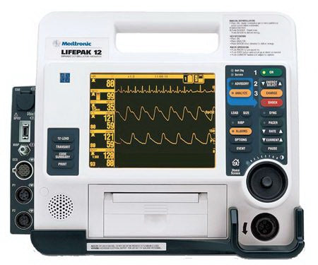 Lifepak 12 Biphasic - Refurbished Defibrillator Unit Semi - Automatic Electrode / Paddle Contact - ME-LP12-B