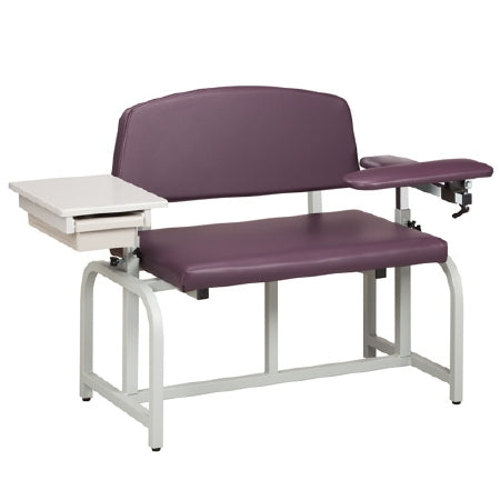 Clinton Industries Lab X Series Blood Drawing Chair Padded Flip Arm Warm Gray - 66099B-3WG