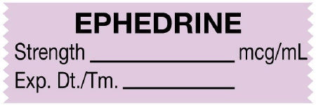 UAL - Drug Label Anesthesia Label Ephedrine Strength_mg/mL Exp Dt Tm Violet 1/2 X 1-1/2 Inch - ULTJ081