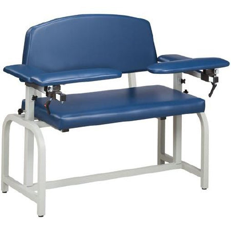 Clinton Industries Lab X Series Blood Drawing Chair Padded Flip Arm Wedge Wood - 66000B-3WW