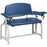 Lab X Series Bariatric - Blood Drawing Chair Padded Flip Up Arm Wedgewood Blue - 66000B-3WW
