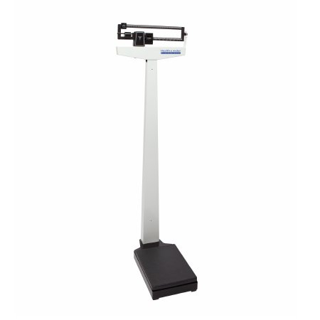 Health O Meter - Column Scale Balance Beam Display 490 lbs. / 210 kg Capacity Black / White Analog - 400KLWHCW