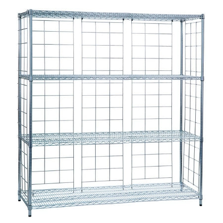 R & B Wire Products - Cart Enclosure Panel Chrome Plated, 25 lbs. Product Weight - LC2460-KIT