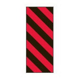 Key Surgical - Pre-Printed Label Multipurpose Label Black / Red Tape Stripes Patterned 1/4 Inch - T-320-0904