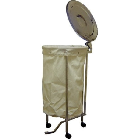 Magmedix Hamper Stand MR Safe Round Opening Foot Pedal Self-Closing Lid - 03-LHSS-LF