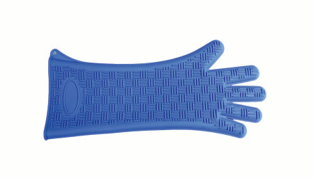 Silicone Heat Glove - Heat Resistant Glove One Size Fits Most Silicone Blue 16.9 Inch Straight Cuff NonSterile - 09484