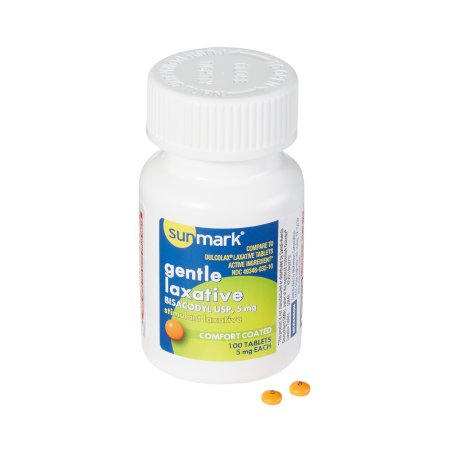 sunmark - Laxative Tablet 100 per Bottle 5 mg Strength Bisacodyl USP - 49348003210