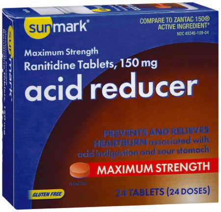 McKesson sunmark Antacid 150 mg Strength Tablet 24 per Box - 49348010904