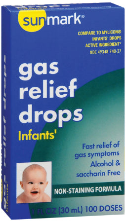 McKesson sunmark Infant Gas Relief 20 mg / 0.3 mL Strength Oral Drops 1 oz. - 49348074027