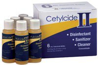 Cetylcide-II - Surface Disinfectant Ammoniated Manual Pour Liquid Concentrate 0.5 oz. Bottle Lemon Scent NonSterile - 0158