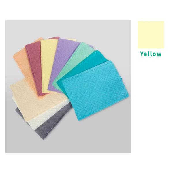 Tidi Products Bib Towel Tidi Choice Waffle 13 In X 18 In Yellow 2 Ply Tissue / Poly 500/Ca - 917464