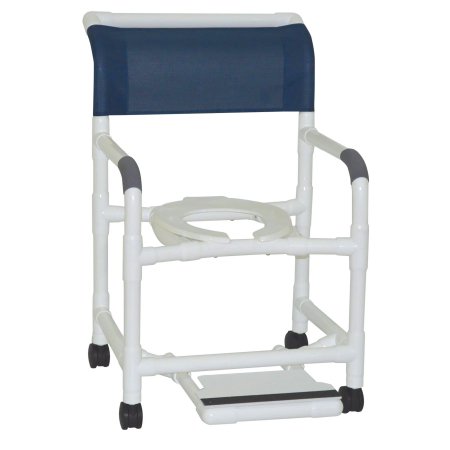 100 Series - Shower Chair Push Handle PVC Frame 22 Inch Seat Width Internal / 26 Inch Seat Width External - 122-3-SF