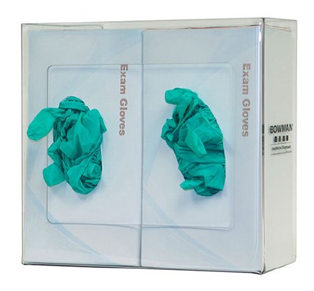 Bowman - Glove Box Holder Horizontal or Vertical Mounted 2-Box Capacity Clear 3-15/16 X 10-1/8 X 10-11/16 Inch Plastic - GP-014