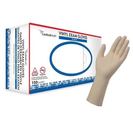 Cardinal - Exam Glove Large NonSterile Vinyl Standard Cuff Length Smooth Clear Not Chemo Approved - 8888DOTP