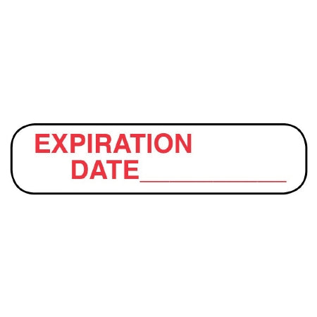 Apothecary Products Apothecary Products Pre-Printed Label Communication Fill In EXPIRATION/DATE _____ White 3/8 X 1-9/16 Inch - 41119