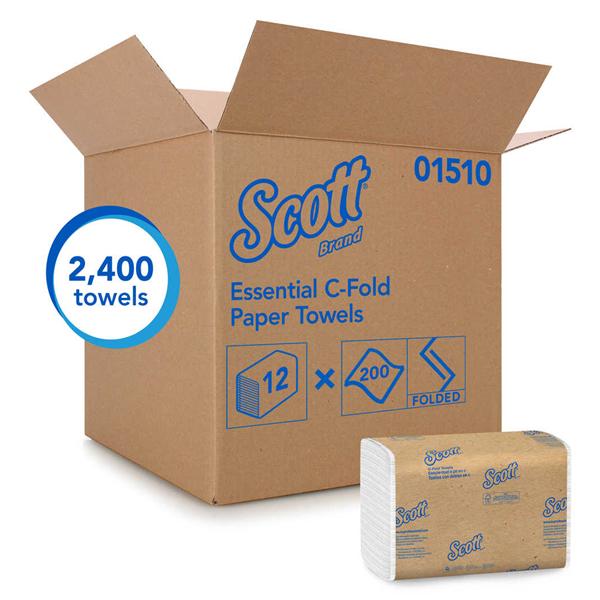 Kimberly Clark Professional Towel Scott C-Fold White 10.1 In X 13.15 In 2400/Ca - 1510