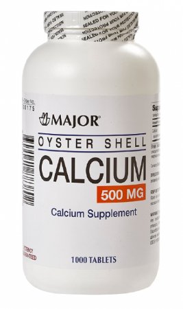 Major Pharmaceuticals Major Joint Health Supplement Oyster Shell 500 mg Strength Tablet 1000 per Bottle - 904546080
